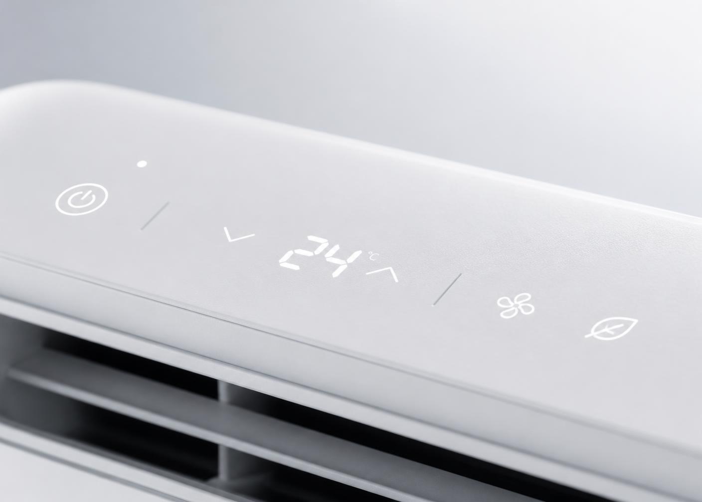 Gros plan des commandes tactiles de l'EasyClim 9000